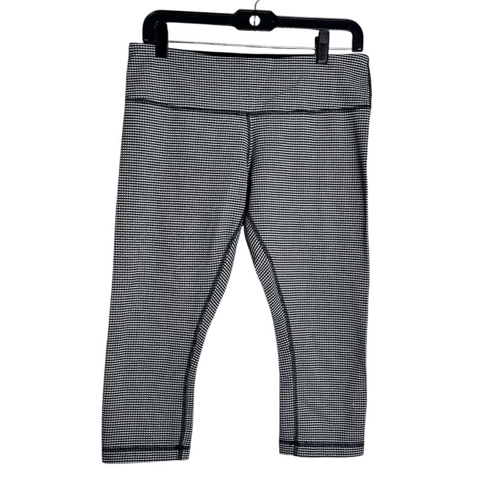 Lululemon Wunder Under Crop Leggings in Gingham EC SZ10
